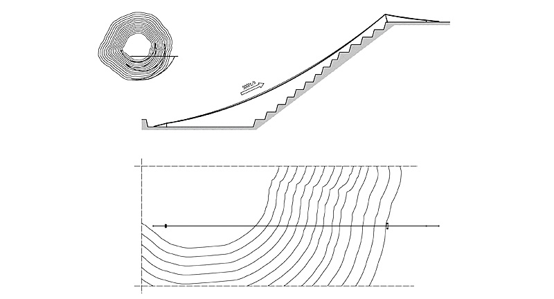 Fig. 2. Example of a RopeCon® in open-pit mining. // Bild 2. Beispiel einer RopeCon® Streckenführung im Tagebau.
