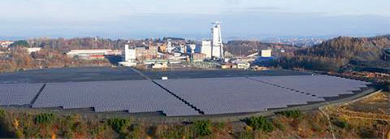 Fig. 6. Photovoltaic plant at Göttelborn mine, Saarland. // Bild 6. Photovoltaikanlage Bergwerk Göttelborn, Saarland. Photo/Foto: RAG